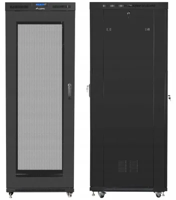 Zdjęcie produktu dla Lanberg FF01-8027-23BL, Stojak wolnostojący, 27U, 1200 kg, Relingi, 96 kg, Czarny