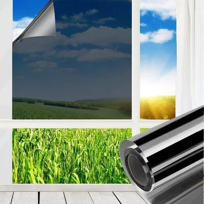Produktbild von Schwarze Fensterfolie 60x400cm selbstklebend 99% UV-Schutz