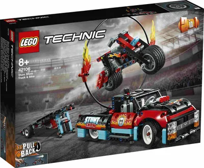 Zdjęcie produktu dla LEGO Technic 42106 - Pokaz kaskaderski z ciężarówką i motocyklem