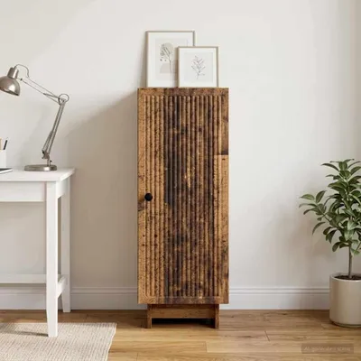 Zdjęcie produktu dla Kredens vidaXL z drewna postarzanego 33 x 34,5 x 90 cm z płyt drewnopochodnych