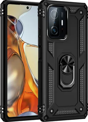 Produktbild von Sternenrüstung Schutzhülle Für Xiaomi 11T / 11T Pro Ring Case Handy Tasche Schwarz