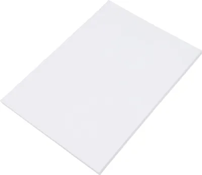 Image de 100 feuilles de papier autocollant A4 (21 x 29,7 cm) pour imprimantes à jet d'encre, imprimables, blanches, étiquettes autocollantes pour travaux manuels