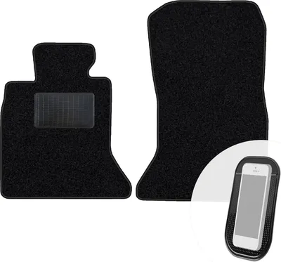 Image de moto-MOLTICO Tapis de sol avant Auto Velours Tapis de voiture noir Set de 2 pièces pour BMW Série 5 F10 F11 2010-2013
