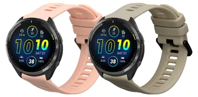 Produktbild von kwmobile 2x Uhrenarmband für Garmin Forerunner 965 / 965 Solar / Forerunner 955 / 955 Solar Armband - Fitnesstracker Band Set aus TPU Silikon -