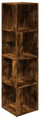 Zdjęcie produktu dla Półka narożna dąb wędzony 33x33x132 cm materiał drewnopochodny