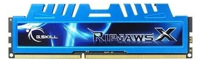 A close-up studio shot of a computer RAM module.
