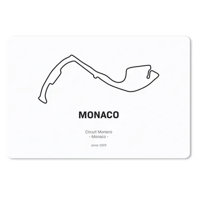Produktbild von MuchoWow® Schreibtischunterlage F1 - Rennstrecke - Monaco 60x40 cm - XXL Mauspad - Großes Mauspad