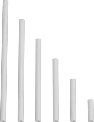 Immagine prodotto di Creative-Cables Tubo di estensione in metallo da 30 cm di lunghezza – (Bianco, diametro esterno 13 mm, diametro interno 9 mm) – Per lampade a sospensione o da tavolo – Con filettatura M10x6