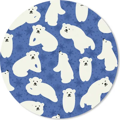 Produktbild von MuchoWow® Mauspad Mousepad Schnee - Eisbär - Tiere - Winter - Muster 40x40 cm - Mousepads - Maus Mat - Pad - Mausunterlage - Schreibtisch Accessoires