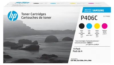 Immagine prodotto di HP sostituisce il toner Samsung CLT-P406C a colori nero in confezione da 4 pezzi