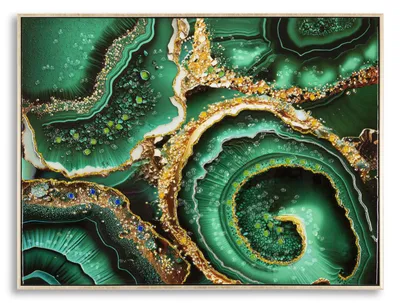 Zdjęcie produktu dla o Ferretti fototapeta ścienna Smeraldy 82x4x62 cm zielone złoto