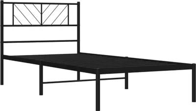 Obrázek produktu pro vidaXL Postel s čelem kovová černá 90x190 cm