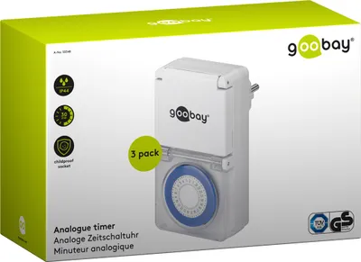 Produktbild von Goobay 55548, Täglicher Timer, Weiß, Analog, Drehregler, 30 min, 24 h