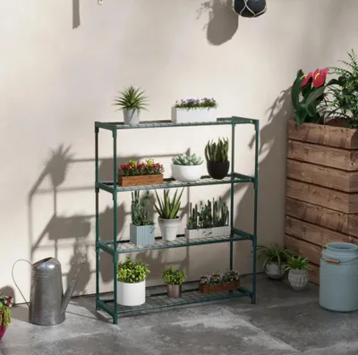 Produktbild von Pflanzenregal Blumentreppe Pflanzentreppe, 4 Regale, 89 cm x 28 cm x 107 cm