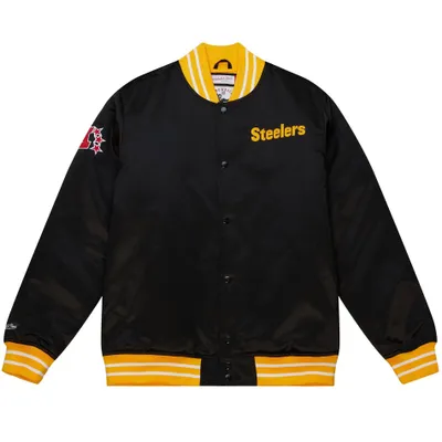 Produktbild von Pittsburgh Steelers NFL Mitchell & Ness Heavyweight Satin Jacke Schwarz-S