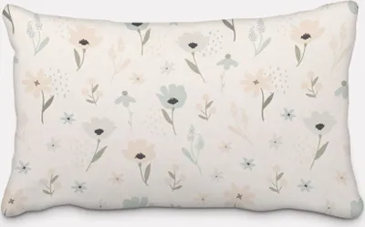 Produktbild von SCHÖNER LEBEN. Kissenhülle Pastell Blumen ecru mintgrün vanille Größe 30x50cm (HxB) 30x50cm (HxB) Größe