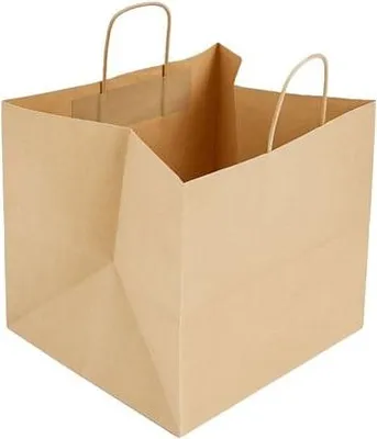 Obrázok produktu pre Papierová taška na darčeky PIZZA BAG hnedá 360 x 330 x 320 mm s uchom