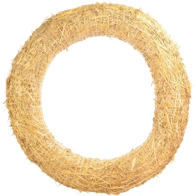 Strohkranz, Durchmesser 90 cm, Dicke 16 cm, rund
