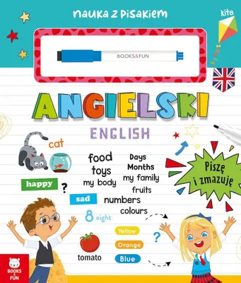 Obrázek produktu pro Angielski Piszę i zmazuję książeczka edukacyjna z pisakiem