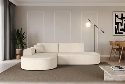 Produktbild von ALTDECOR Ecksofa in L-Form  MARI-L1 - 243x171x79,5 cm  Beige -  Corner Sofa Bett Eckcouch Couch  Wohnlandschaft Cauchsofa