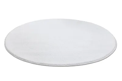 Obrázok produktu pre Moderný kruhový koberec LINDO biely, umývateľný, protišmykový, nadýchaný biely kruh VEĽKOSŤ 200 cm