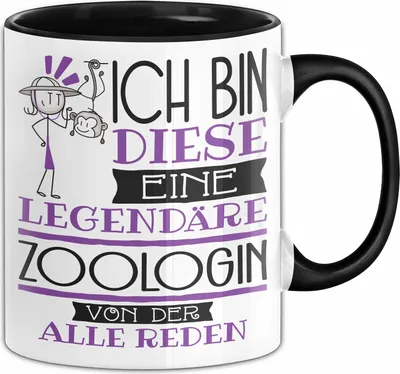 Produktbild von Zoologin Tasse Geschenk Ich Bin Diese Eine Legendäre Zoologin Von Der Alle Reden Geschenkidee Geburtstag Weihnachten (Schwarz)
