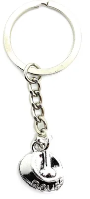 Obrázek produktu pro Onwomania Přívěsek na klíče Dog Bowl Eat Dog Food Silver Metal Charm Pendant