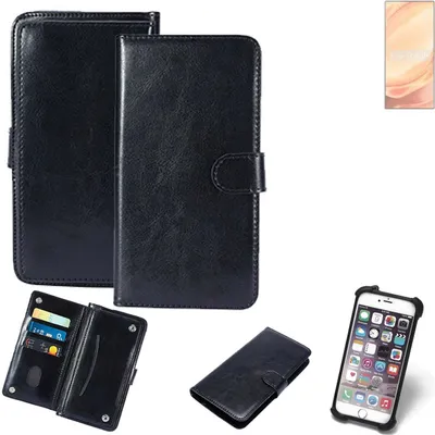 Produktbild von K-S-Trade 360° Hülle kompatibel mit nubia Z50 Ultra schwarz Kunstleder Case BookCase WalletCase Kunstlederederhülle Handyhülle, Rundumschutz