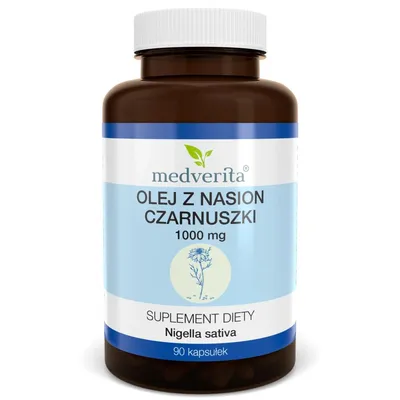Produktbild von Medverita Schwarzkümmelöl 1000 mg – 90 Kapseln | Kaltgepresstes Schwarzkümmelöl aus Nigella sativa | Nahrungsergänzungsmittel
