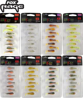 Produktbild von Fox Rage Micro Spikey Fry 4cm (8 Stück) Gummifische, Farbe:Gold Shiner