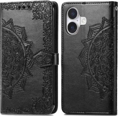 Image de imoshion Mandala Bookcase pour l'Apple iPhone 16 - Noir