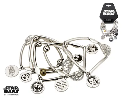 Productafbeelding van Star Wars - Armband voor dames, gemaakt van roestvrij staal, met het thema Rey en een elastische band