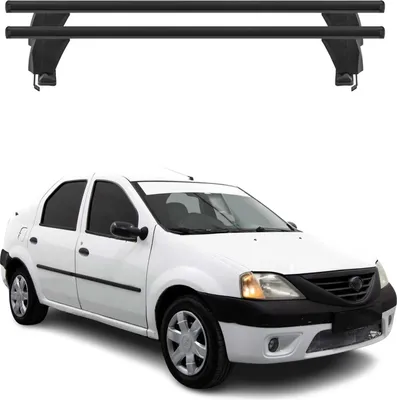 Image de Menabo Barres de toit Transversales pour Dacia Logan 2004-2012 Noir ABE 2x