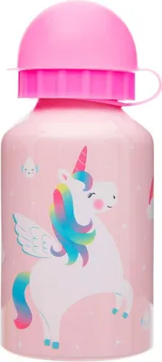 Produktbild von REGENBOGEN-EINHORN - Metall-Wasserflasche 300 ML