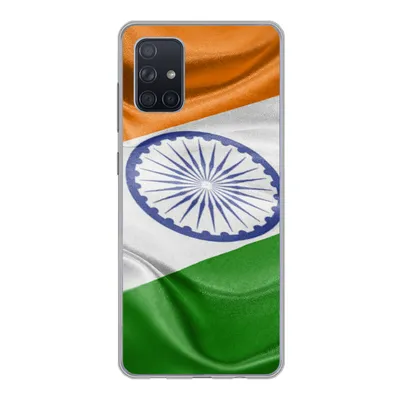 Produktbild von MuchoWow® Handyhülle Schutzhülle Hülle für Samsung Galaxy A51 Nahaufnahme der Flagge von Indien Silikon Softcase Handy Hülle - Schutzabdeckung