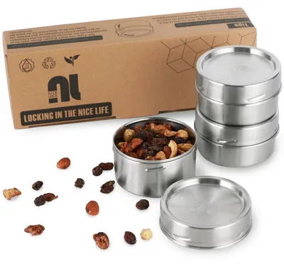 Immagine prodotto di Contenitore per alimenti in acciaio inossidabile - Lunchbox a prova di perdite - 200 ml