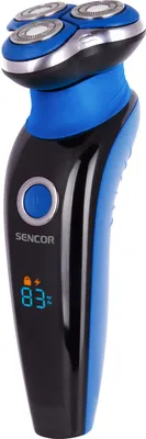Produktbild von SENCOR SMS 5520BL Holicí strojek, pro suché holení, provoz až 1 hodinu na baterii, rychlé nabíjení, břity z nerezové oceli, omyvatelný, technologie Direct Drive, displej