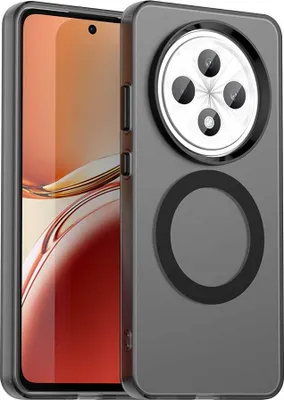 Image de Etui magnétique pour Oppo Reno12 F 5G, étui antichoc fin, mat et translucide Noir