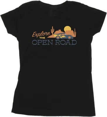 Produktbild von Disney - "Cars Explore The Open Road" T-Shirt für Damen BI13990 (L) (Schwarz)