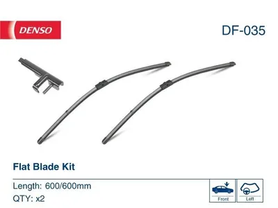 Produktbild von DENSO Flat Scheibenwischer Vorne für VW Transporter V Bus (7HB, 7HJ, 7EB, 7EJ, 7EF, 7EG, 7HF, 7EC) Rahmenlos