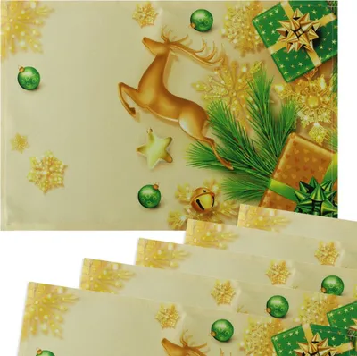 Immagine prodotto di Tovagliette Tovagliette in tessuto Cervo Regali di Natale