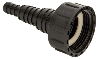 Produktbild von tecuro Verschraubung mit Schlauchtülle Ø 12/18/25 x ÜWM 1 1/4 Zoll, Dichtung EPDM, PP schwarz