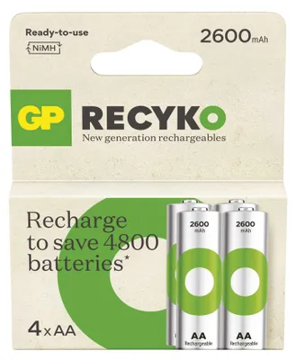 Nabíjecí baterie GP ReCyko 2600 AA (HR6), 4 ks