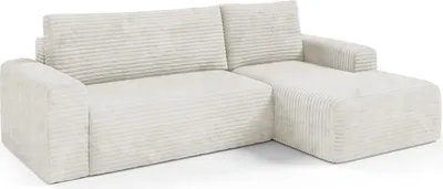 Immagine prodotto di Folgarida - Divano Letto con Penisola, 268x163 cm Bianco Crema, Contenitore