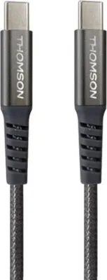 Zdjęcie produktu dla Kabel USB-C do USB-C THOMSON, 100W, Szybkie ładowanie, Transfer danych, Długość 1.5m