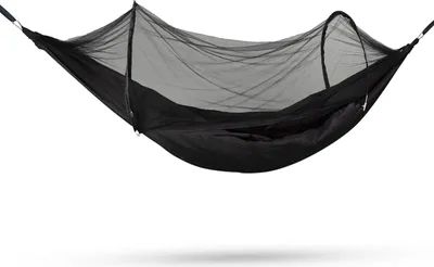Produktbild von Travelnet Hängematte mit Pop-out-Moskitonetzzelt L240 x B140 – Schwarz – 1 Person