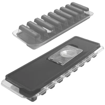 Imagen del producto de Molde para cubitos de hielo - Molde de silicona con tapa - 26,5 x 9,5 cm - LFGB