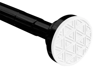 Image de Barre de douche extensible, de 100 à 290 cm, noire, en acier inoxydable, antidérapante, pour salle de bain