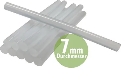 Produktbild von 10x Klebesticks 7mm x 97mm Heißkleber Heißklebestifte Klebepatronen DIY Sticks klein