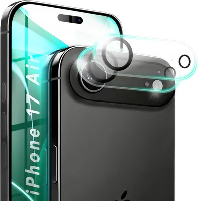 Obrázek produktu pro 2x ochranné sklo na fotoaparát "Focus.X2 MAX" pro Apple iPhone 17 Air - antireflexní kroužky / vhodné do pouzdra / chytré a odolné / sklo na objektiv - průhledné